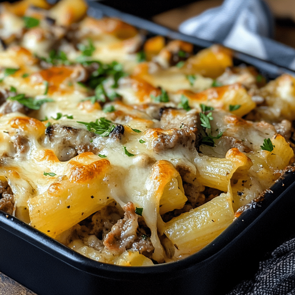 Traeger Philly Cheesesteak Casserole