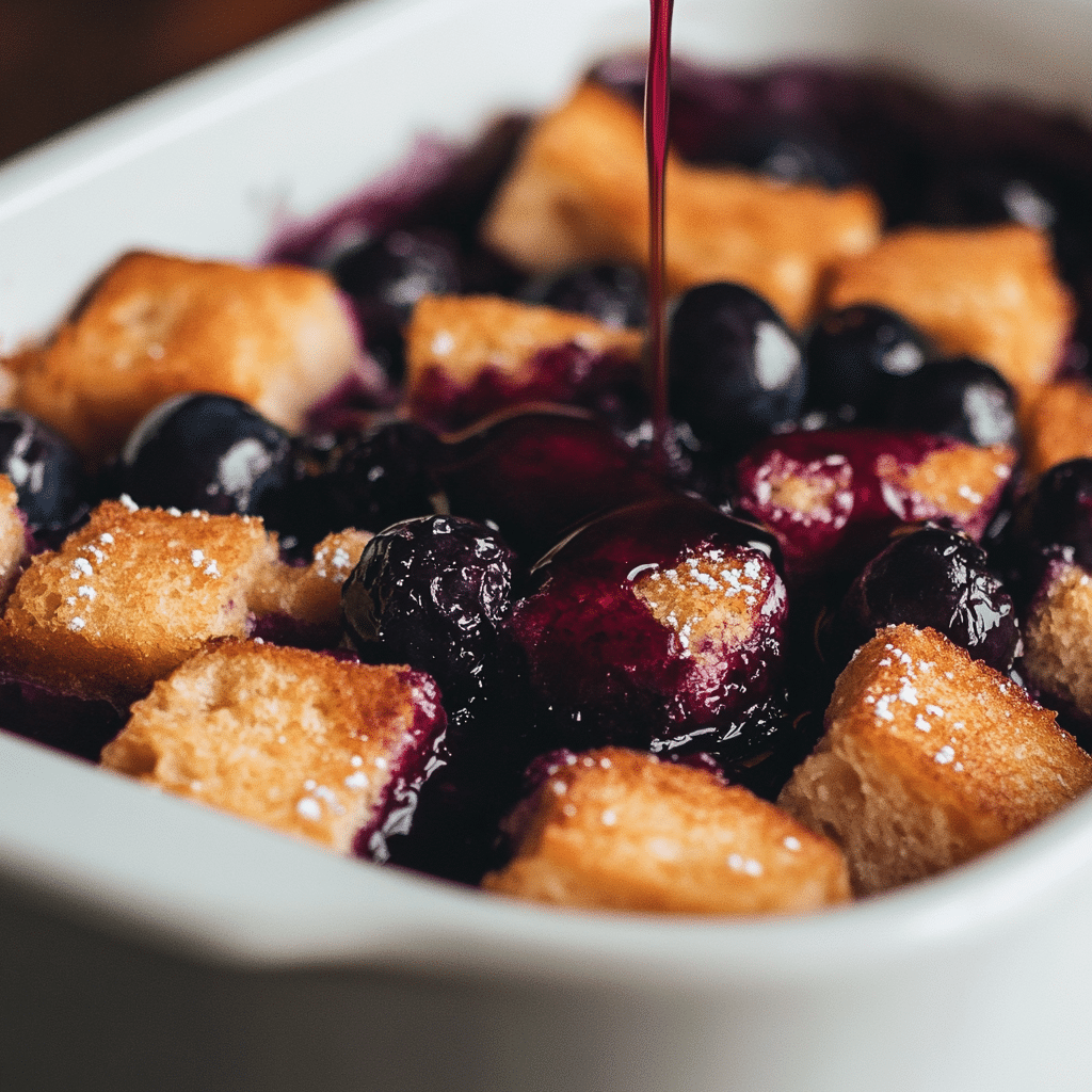 Blueberry & Cream Cheese French Toast Casserole