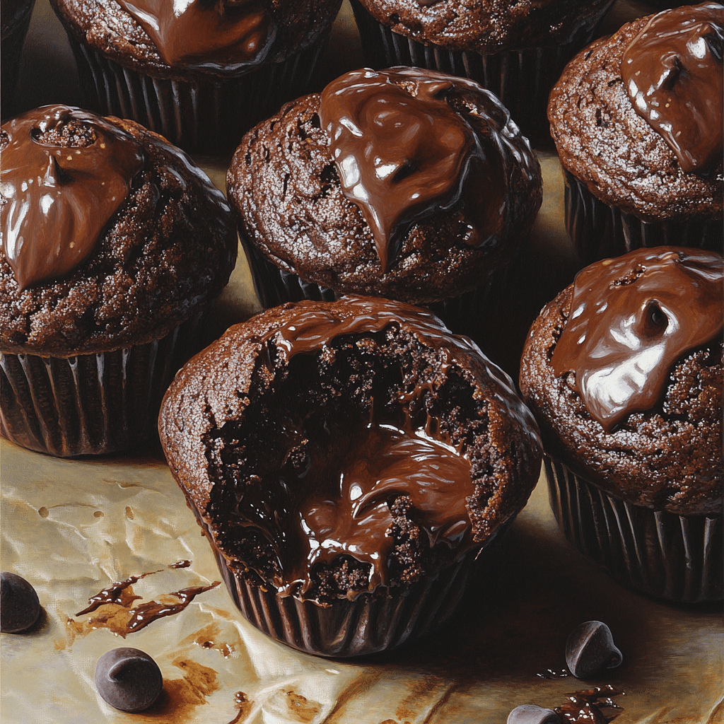 Healthy Peanut Butter Chocolate Banana Muffins