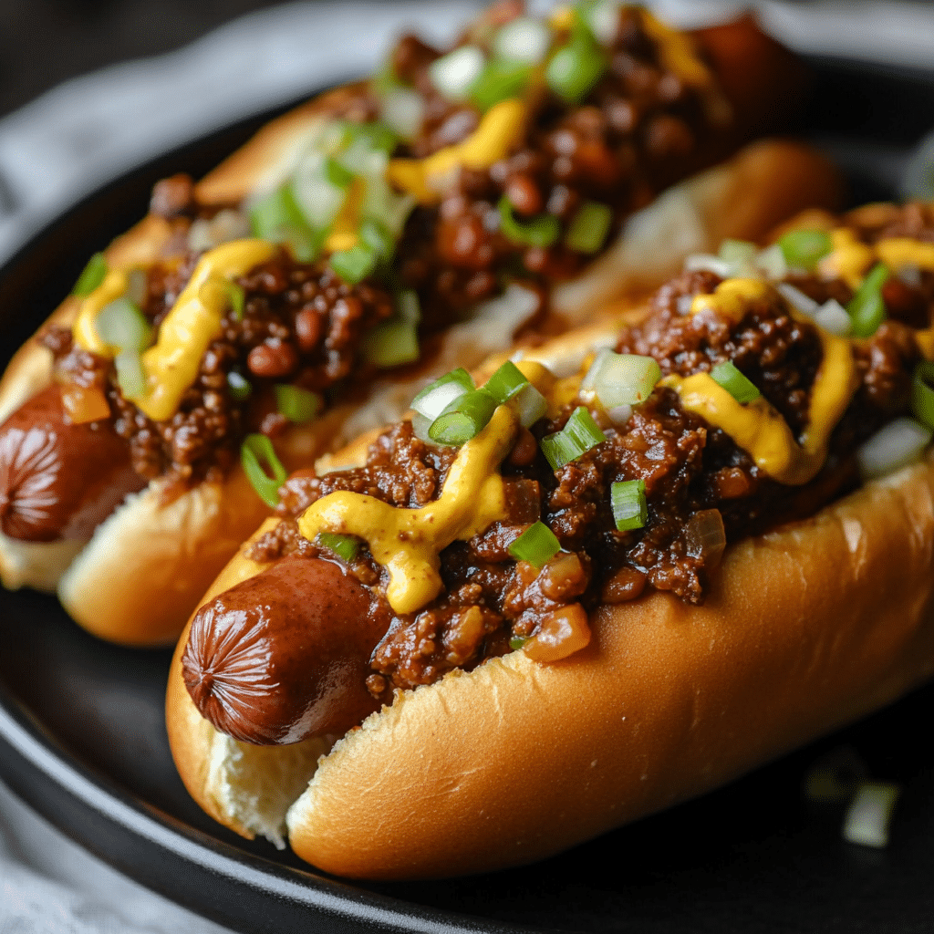 Traeger No-Bean Chili Dogs