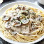 Mushroom Cream Sauce Pasta