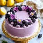 Blackberry Lemon Cake with Blackberry Frosting