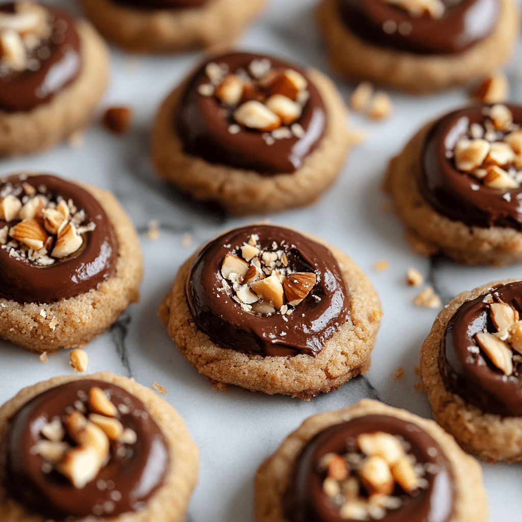 Chocolate Hazelnut Thumbprint Cookies Recipe