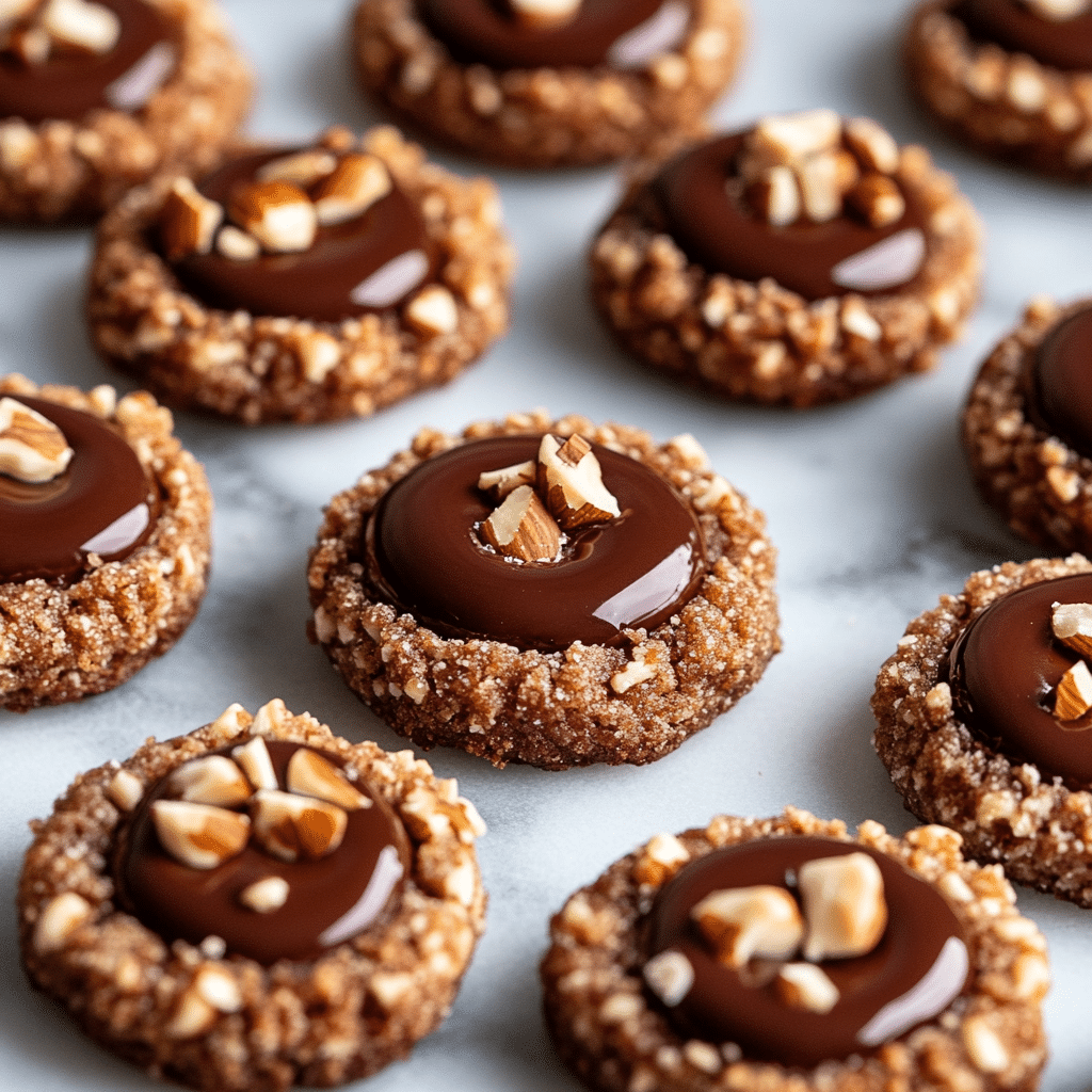 Peanut Butter Brownie Cookies Drizzled with White Chocolate