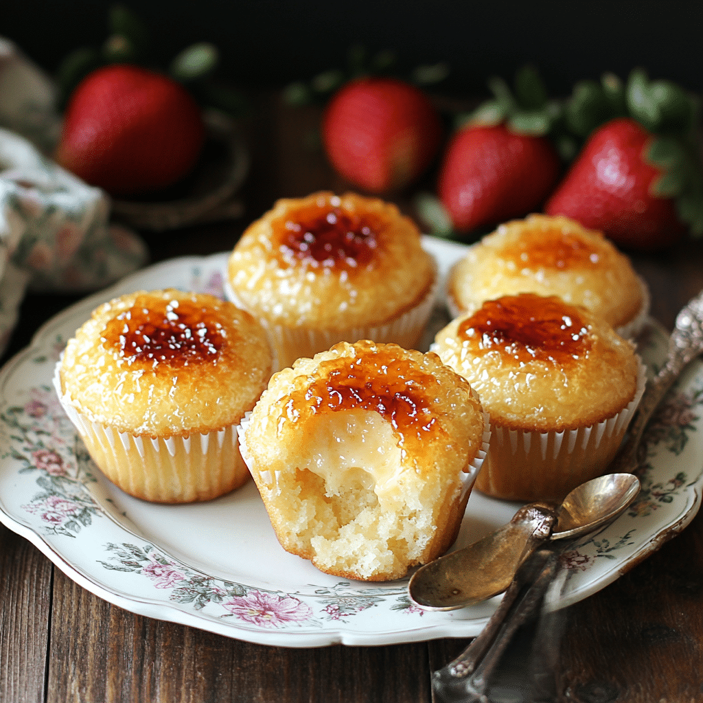 Caramel Cupcakes with Vanilla Cream Center