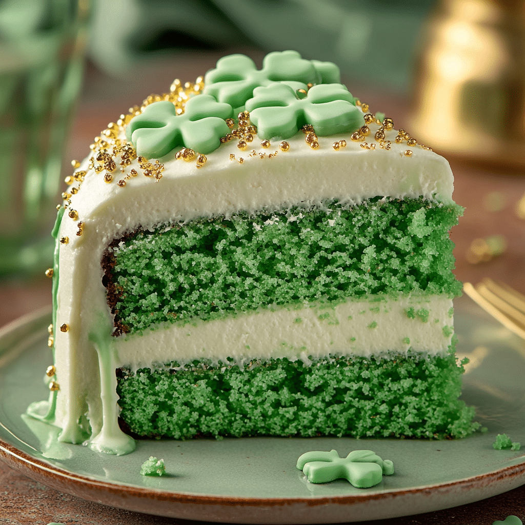 Shamrock Delight Poke Cake