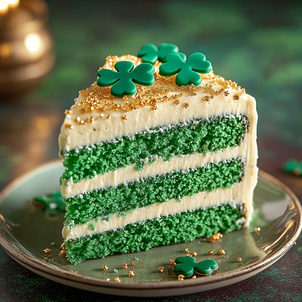 Shamrock Delight Poke Cake