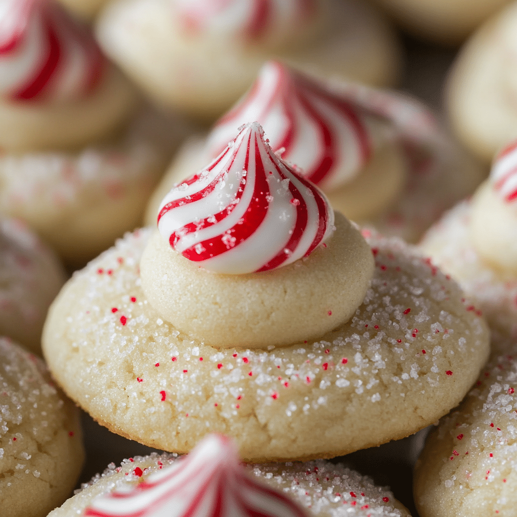 Triple White Chocolate Peppermint Blossoms