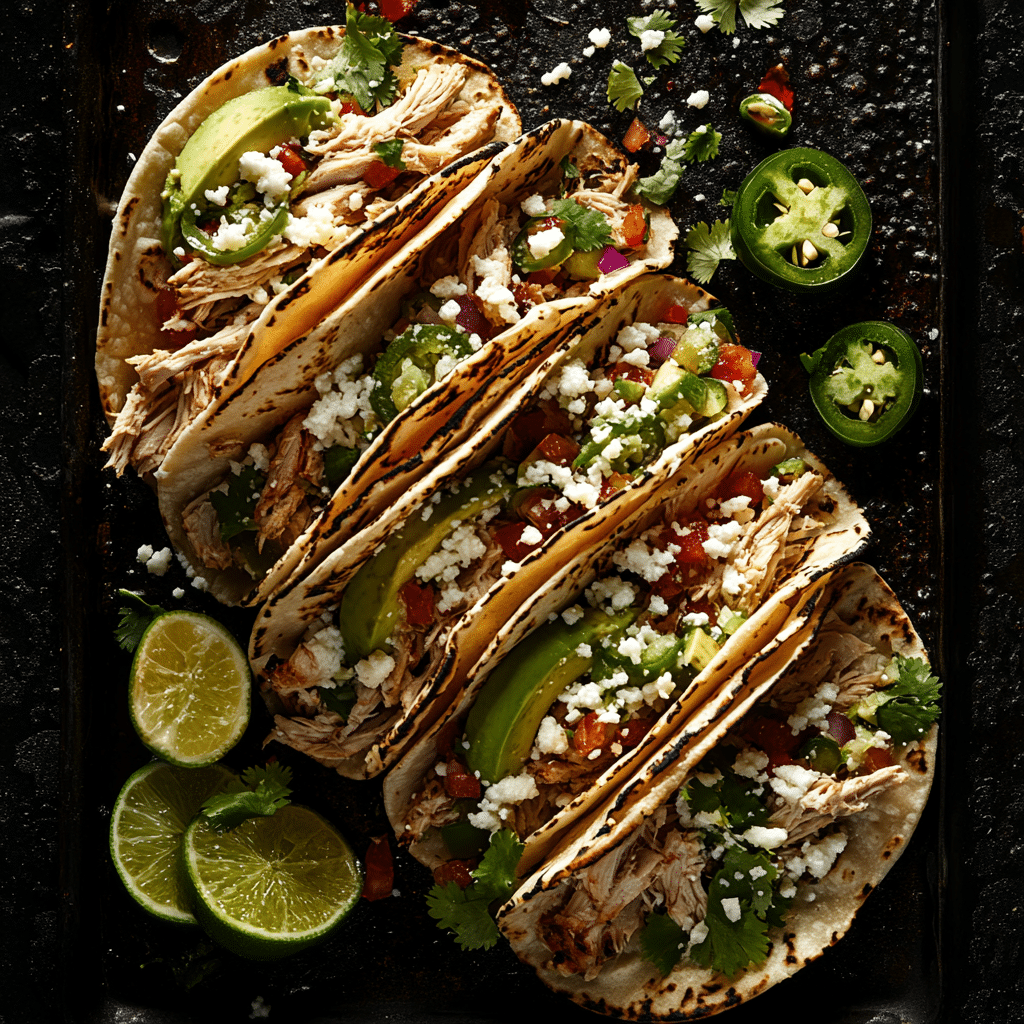 Healthy Crockpot Chicken Tacos