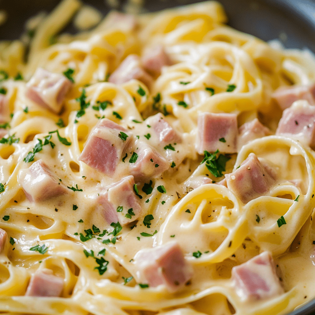 Creamy Ham Cheese Pasta