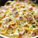 Creamy Ham Cheese Pasta