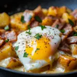 Cheesy Potato Egg Scramble