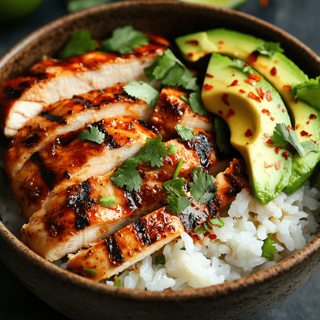 Honey Chipotle Chicken Rice Bowls