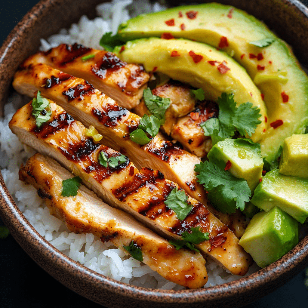 Honey Chipotle Chicken Rice Bowls