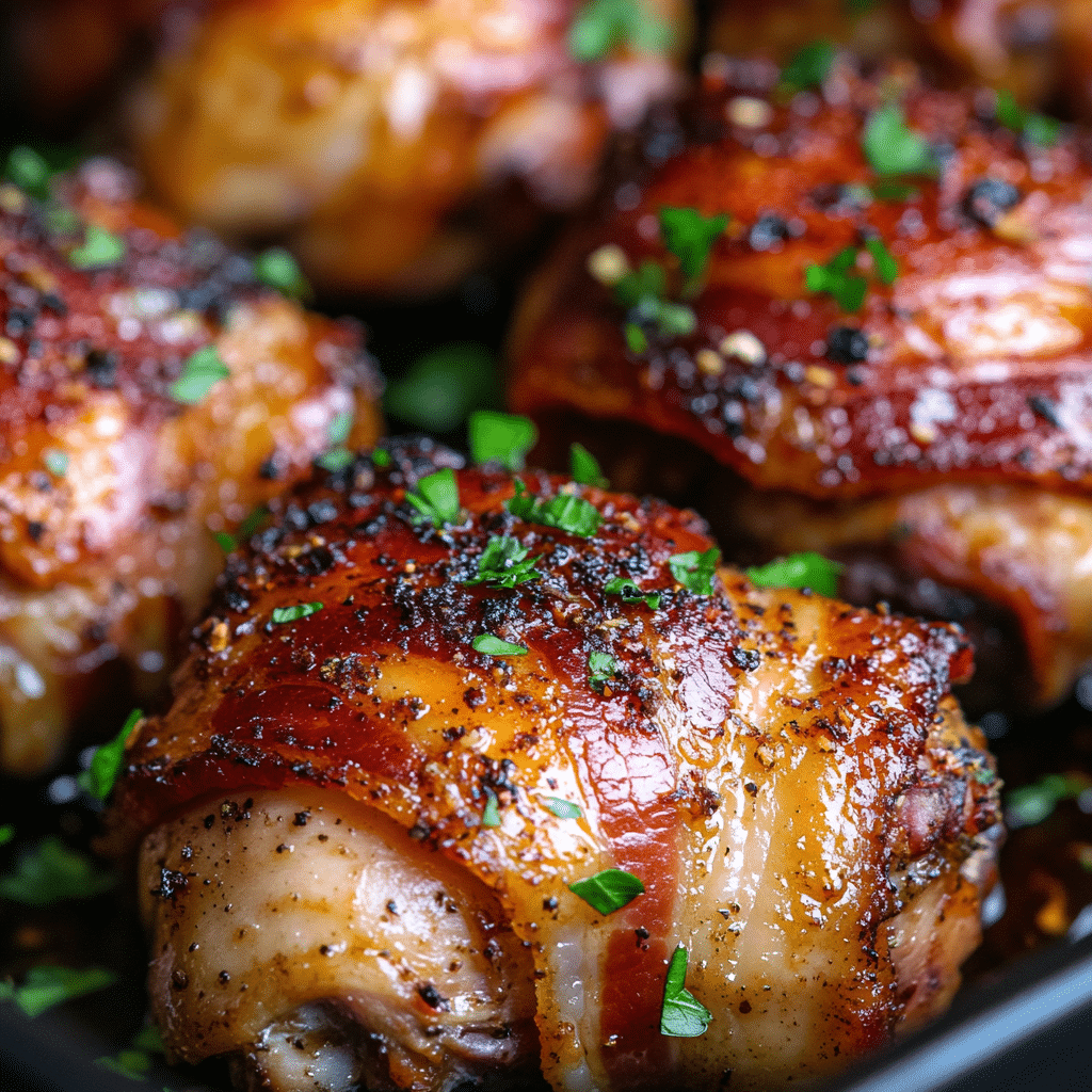 Slow Cooker Bacon Brown Sugar Garlic Chicken