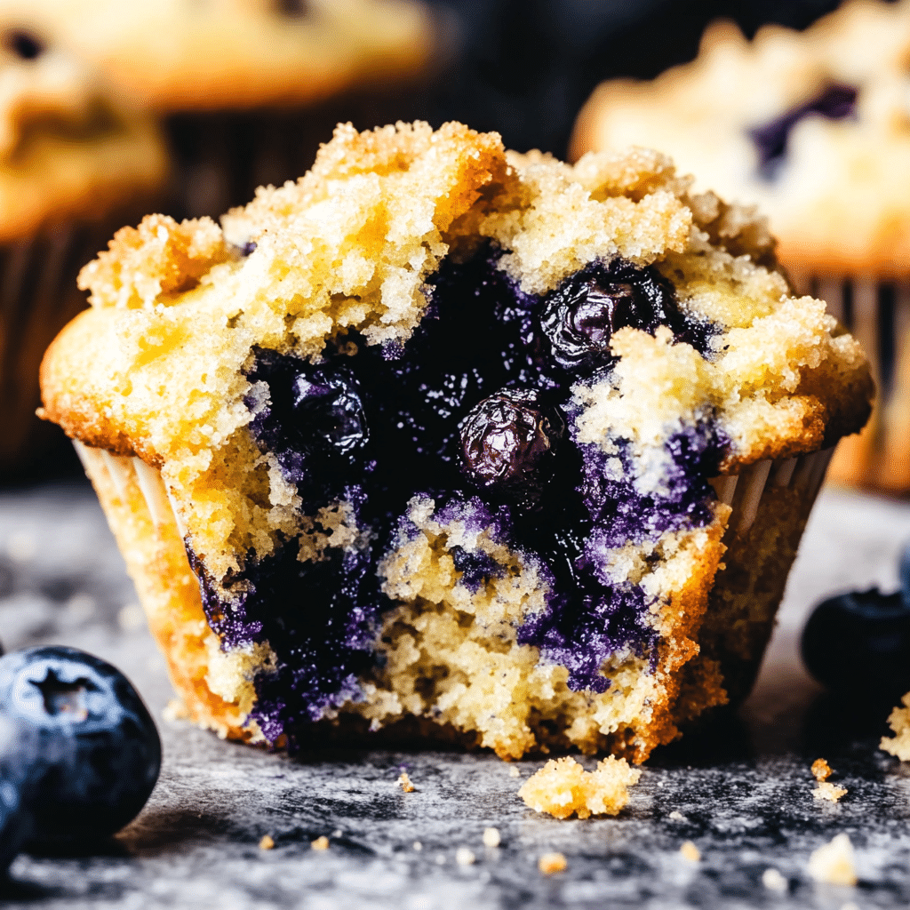 Blueberry Muffins With Streusel Crumb Topping