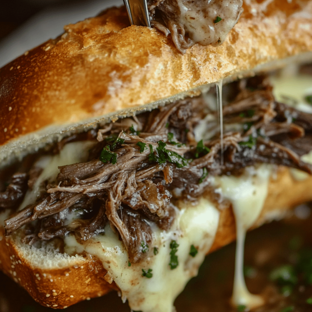 Slow Cooker French Dip Sandwiches