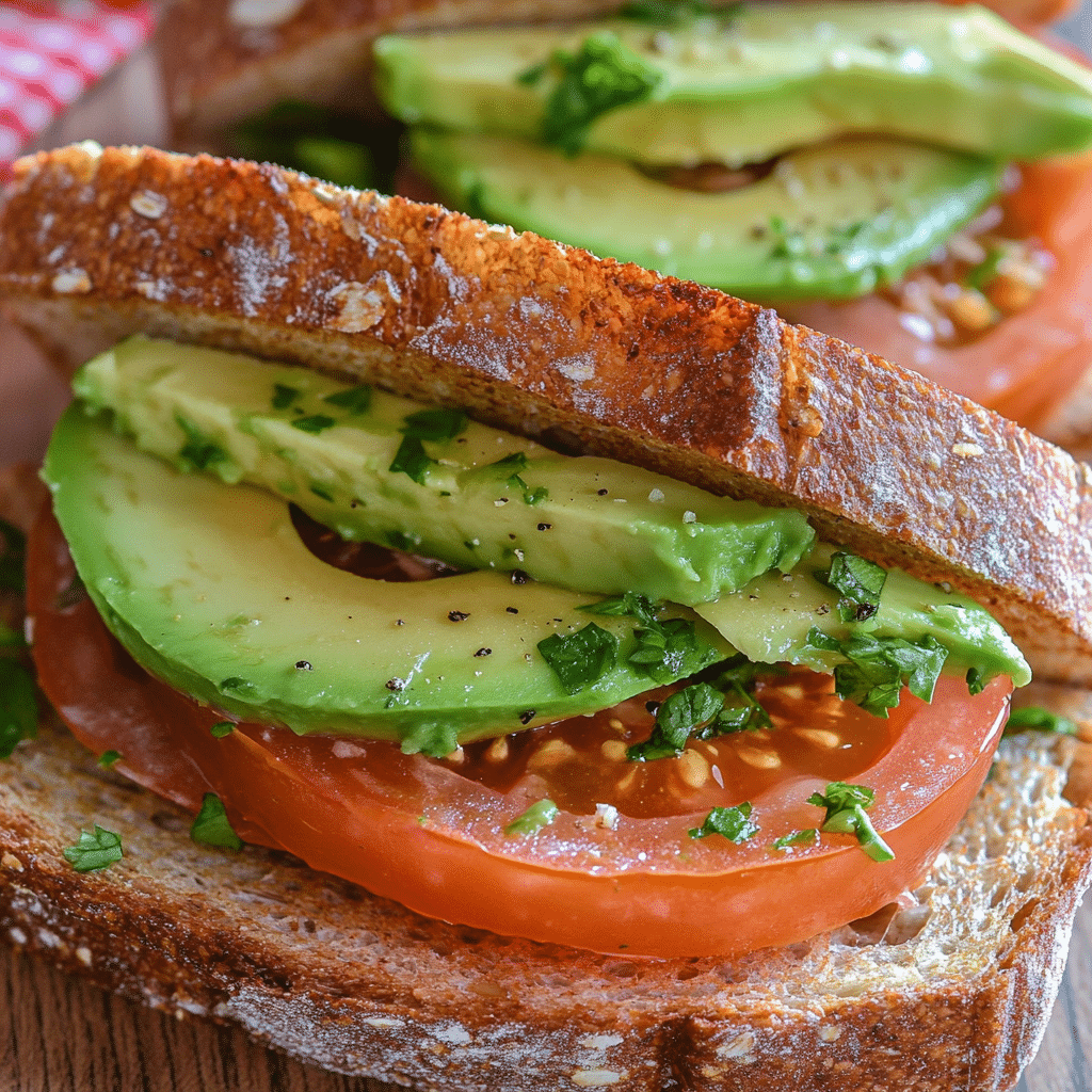 Tomato Avocado Sandwich
