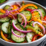 Amazing Viral Cucumber Pepper Salad