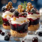 No-Bake White Chocolate Cheesecakes with Mulled Wine Fruit
