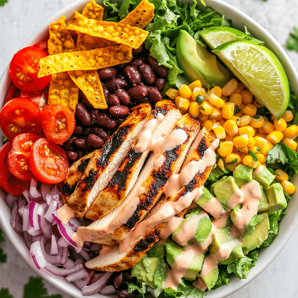 Spicy Southwest Salad (with Spicy Ranch Dressing)