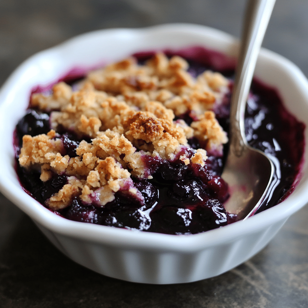 Slow Cooker Blueberry Cobbler