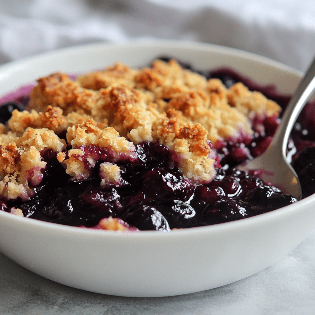 Slow Cooker Blueberry Cobbler