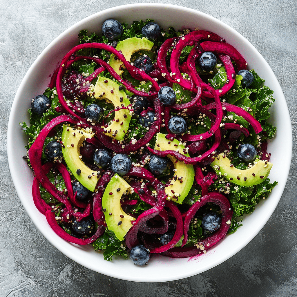 Kale Blueberry Salad with Quinoa