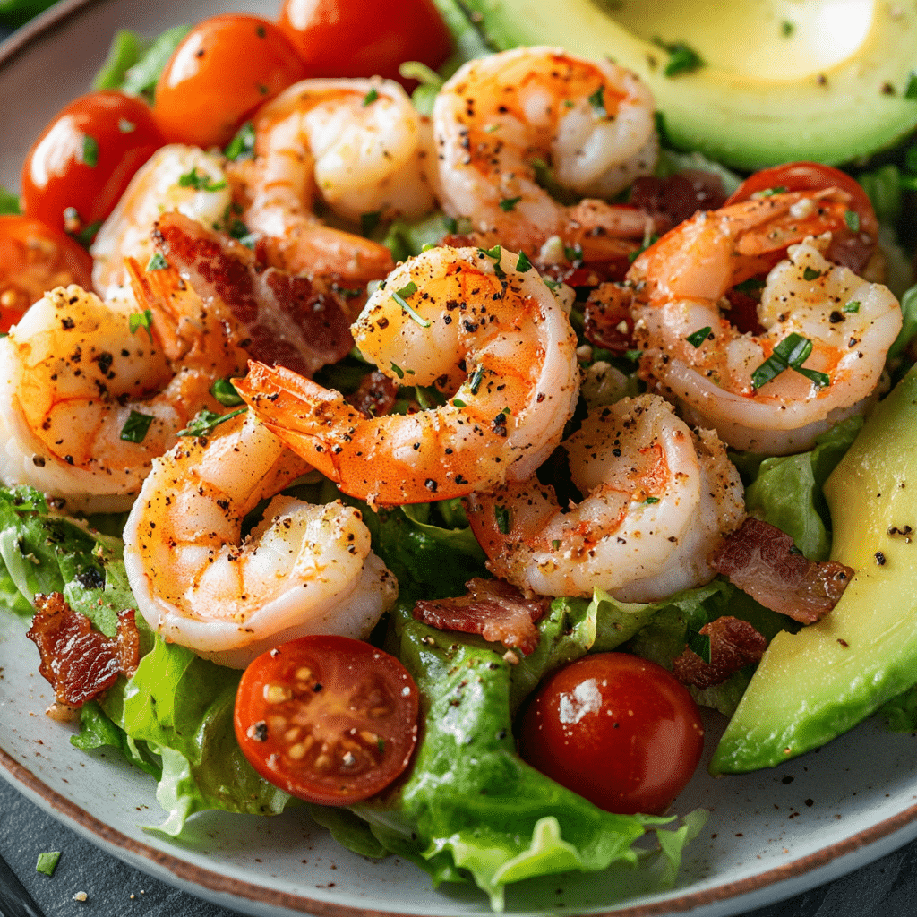 Shrimp Avocado and Spinach Salad