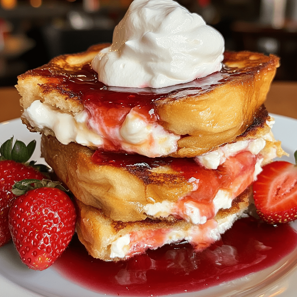 Strawberry Cheesecake Stuffed French Toast