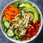 Crunchy Thai Chicken Salad with Peanut Dressing