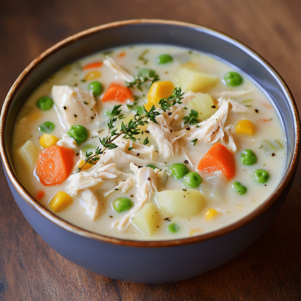 Slow Cooker Chicken Pie Soup