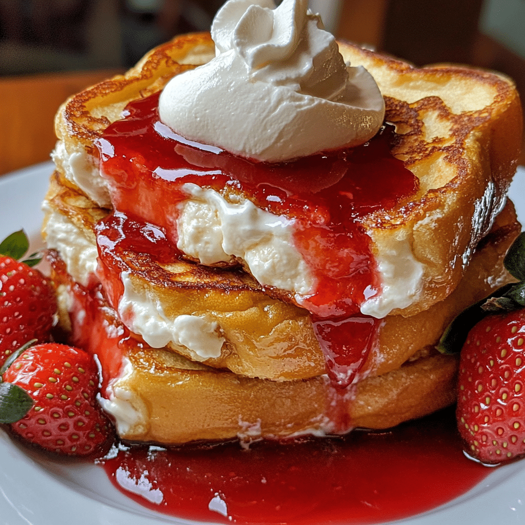 Strawberry Cheesecake Stuffed French Toast