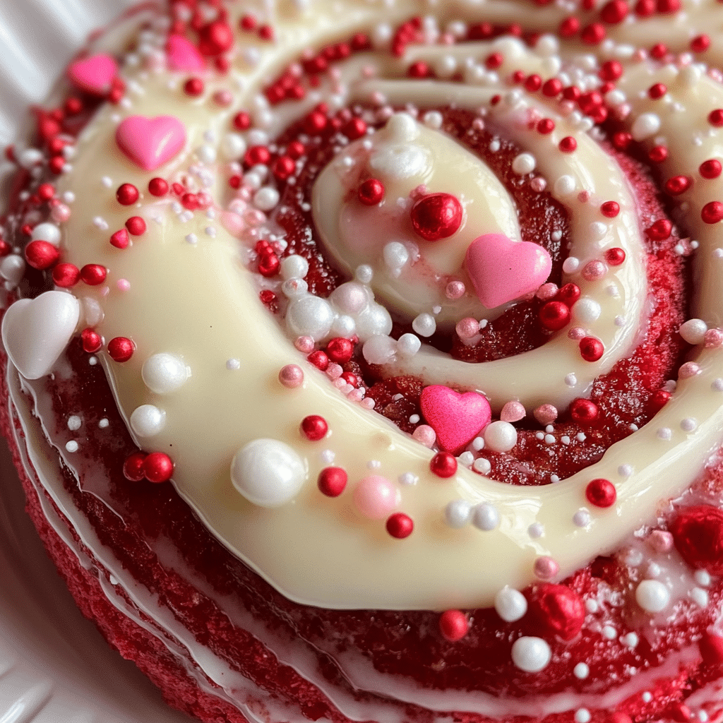 Red Velvet Valentine's Cinnamon Rolls