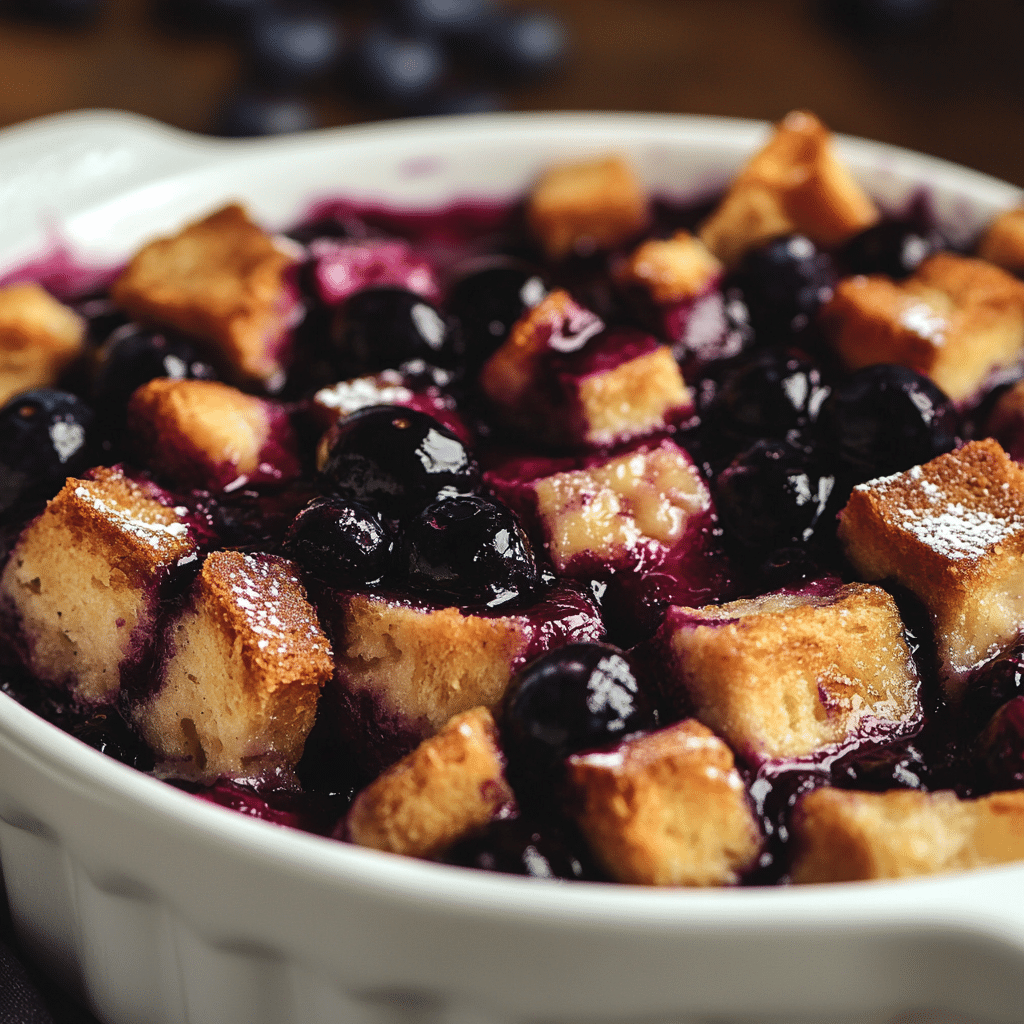 Blueberry & Cream Cheese French Toast Casserole