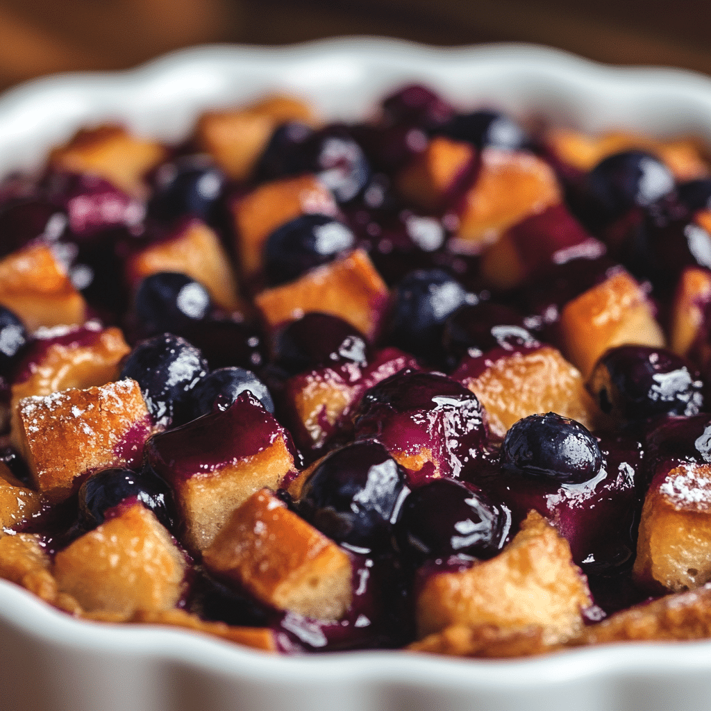 Blueberry & Cream Cheese French Toast Casserole