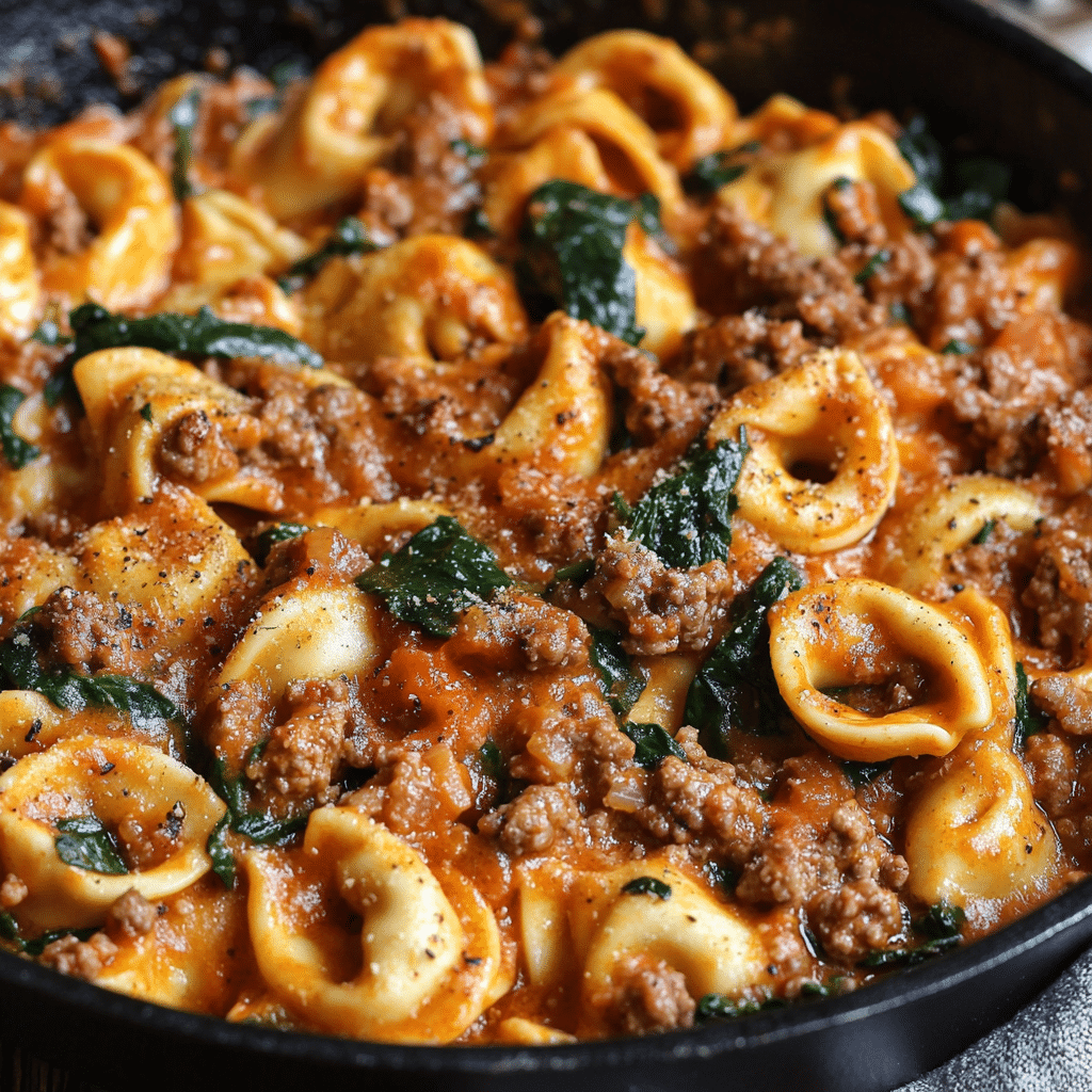 Creamy Spinach Tomato Tortellini Recipe