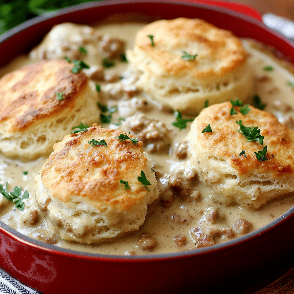 Drop Biscuits and Sausage Gravy