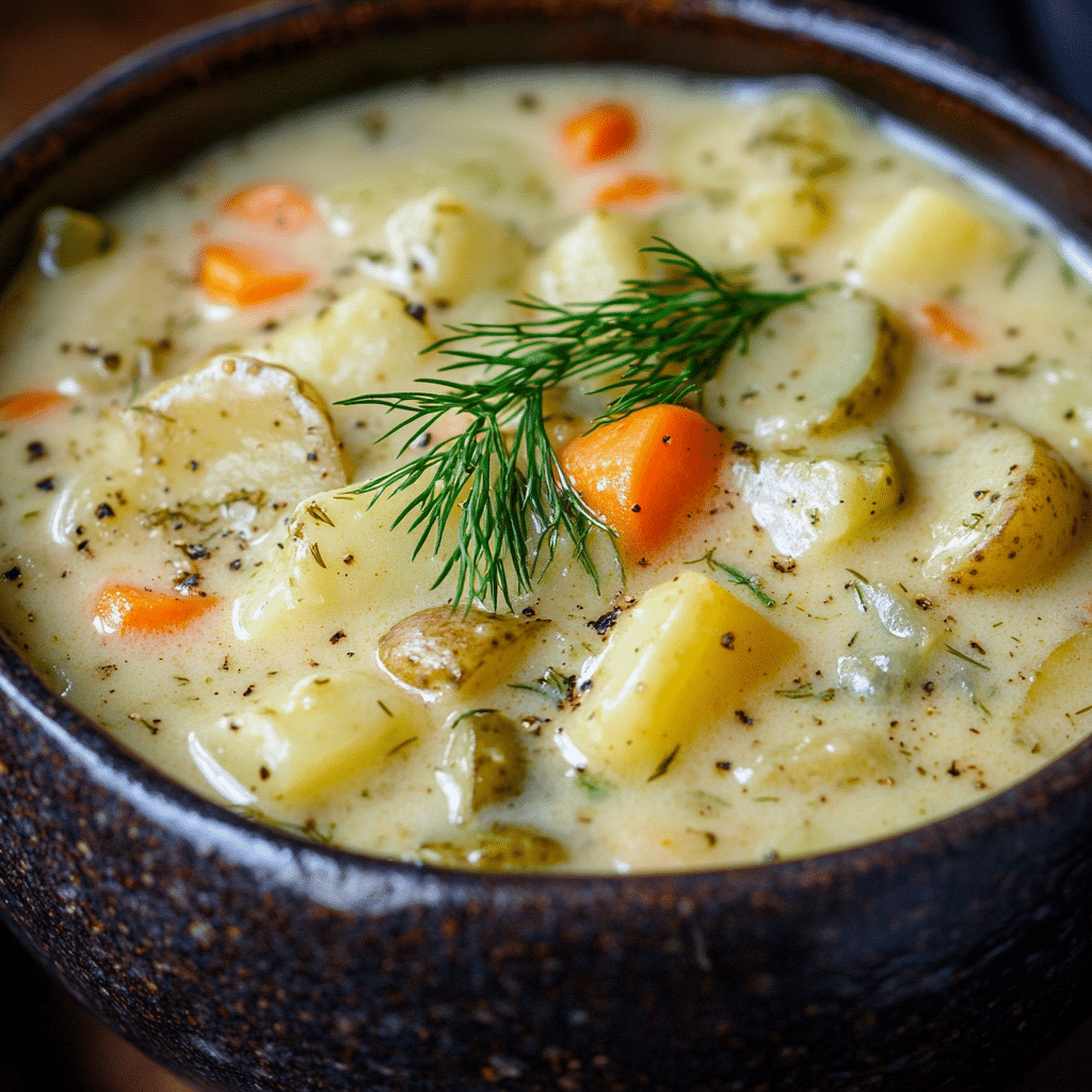 Creamy Dill Pickle Soup (Zupa Ogórkowa)