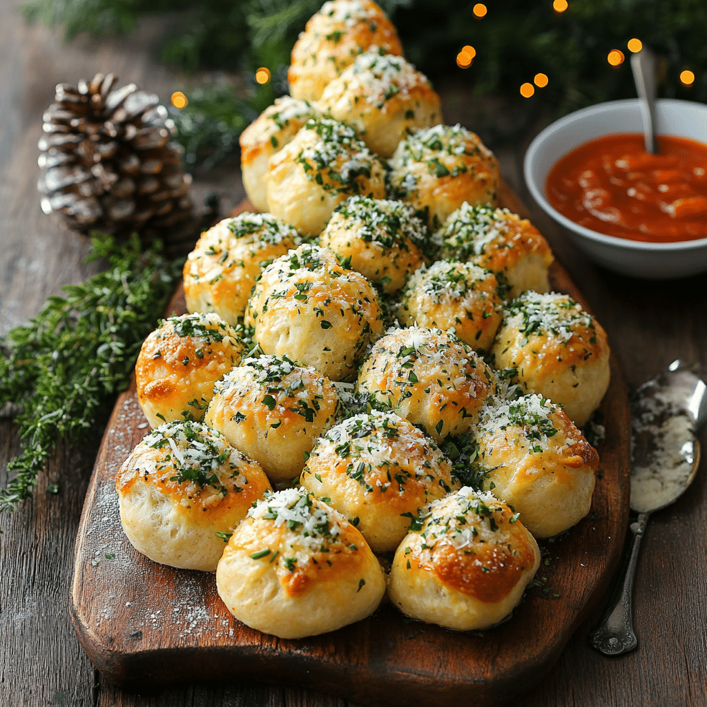 Cheesy Christmas Tree Bread