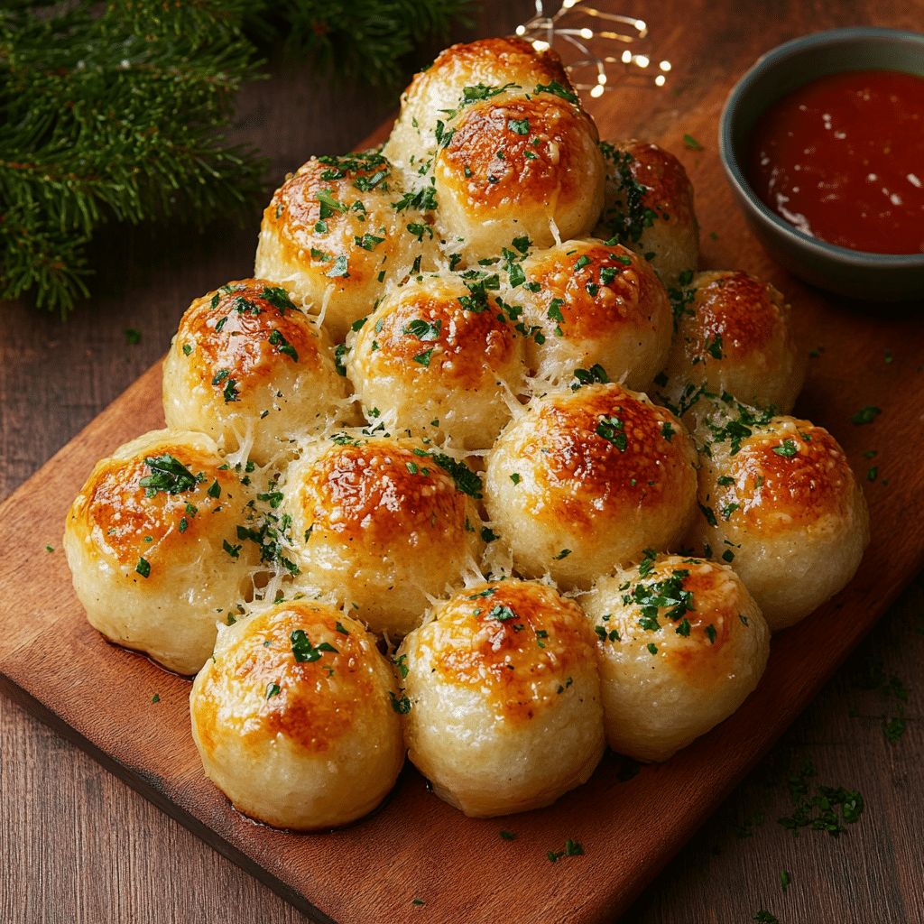 Cheesy Christmas Tree Bread