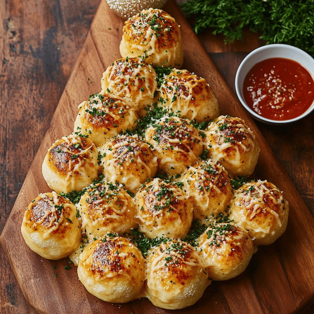 Cheesy Christmas Tree Bread