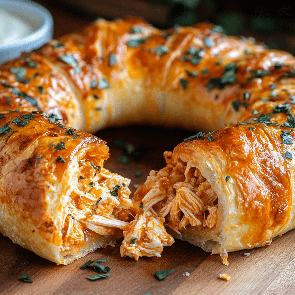 Buffalo Chicken Crescent Ring Recipe