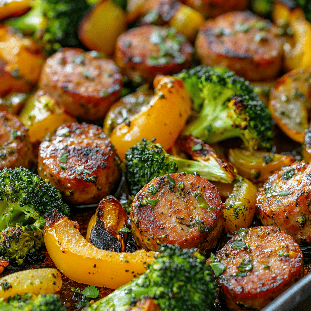 Sheet-Pan Maple-Dijon Sausage and Fall Veggies