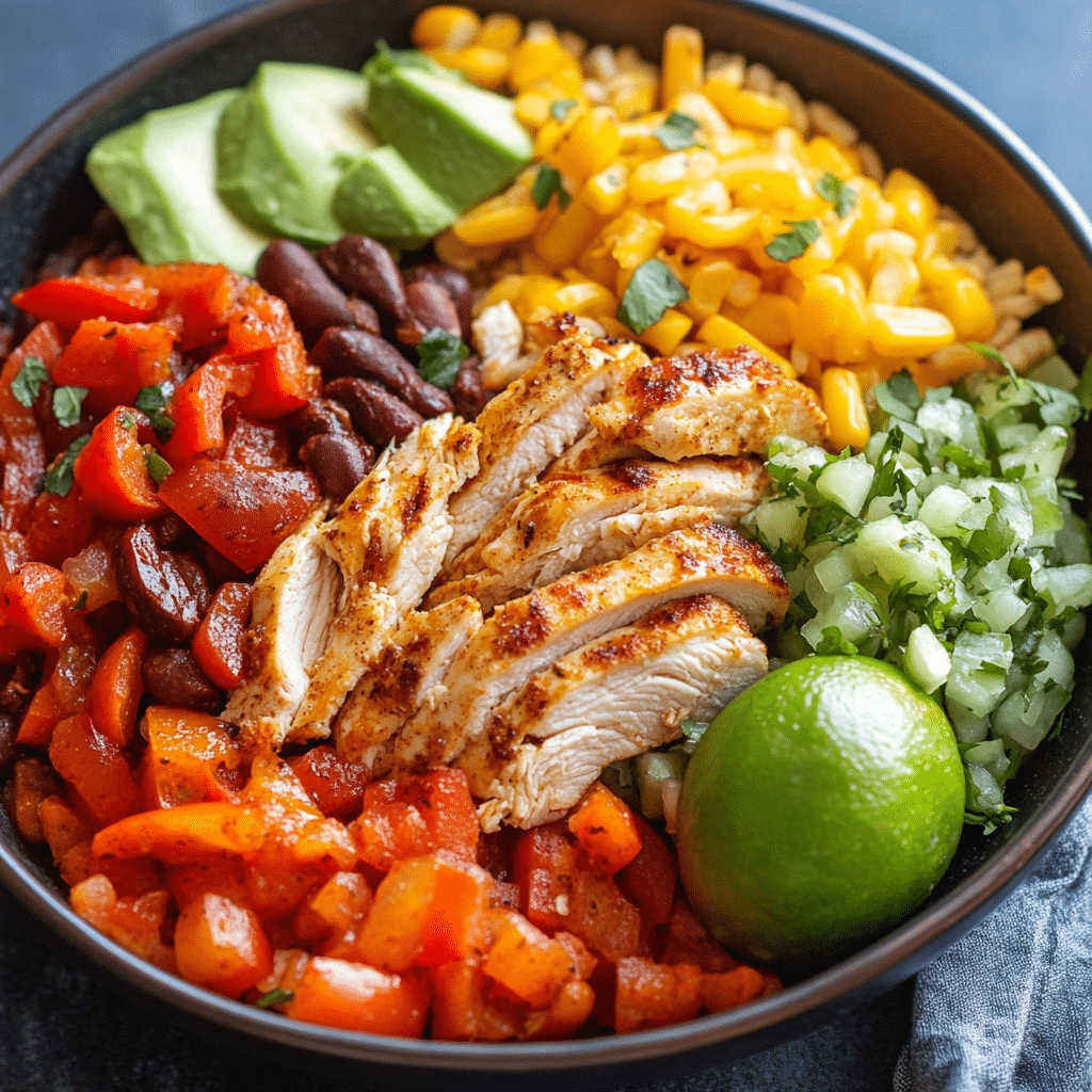 Chicken Fajita Burrito Bowls