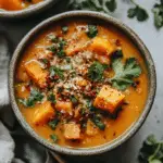 Spicy Butternut Squash and Sweet Potato Soup